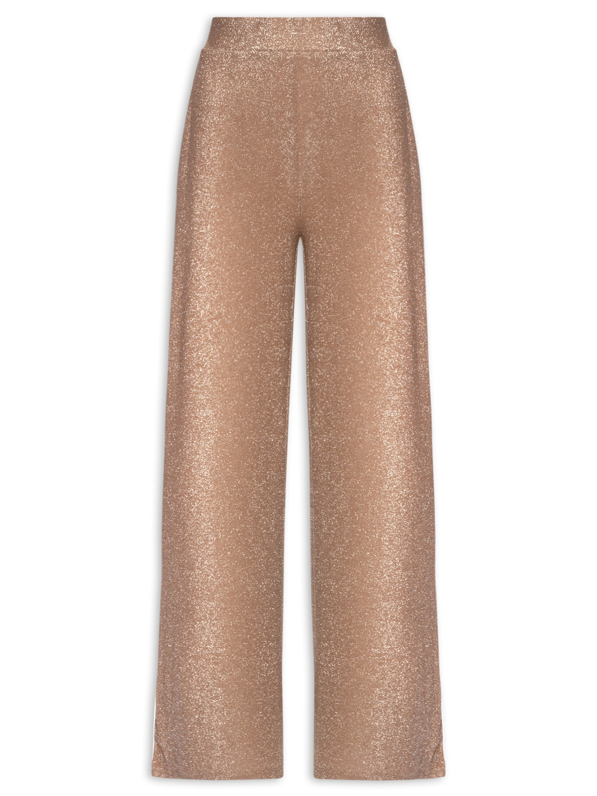 Calça Feminina Pantalona Lurex - Dourado