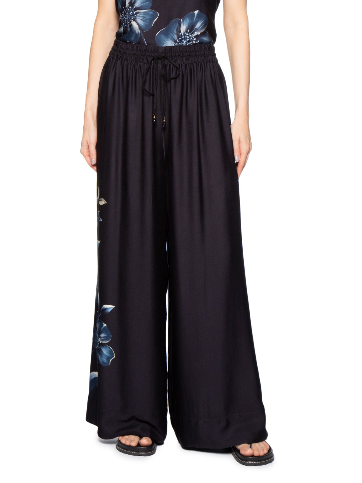 Calça Feminina Pantalona Luz do Luar Preto Farm