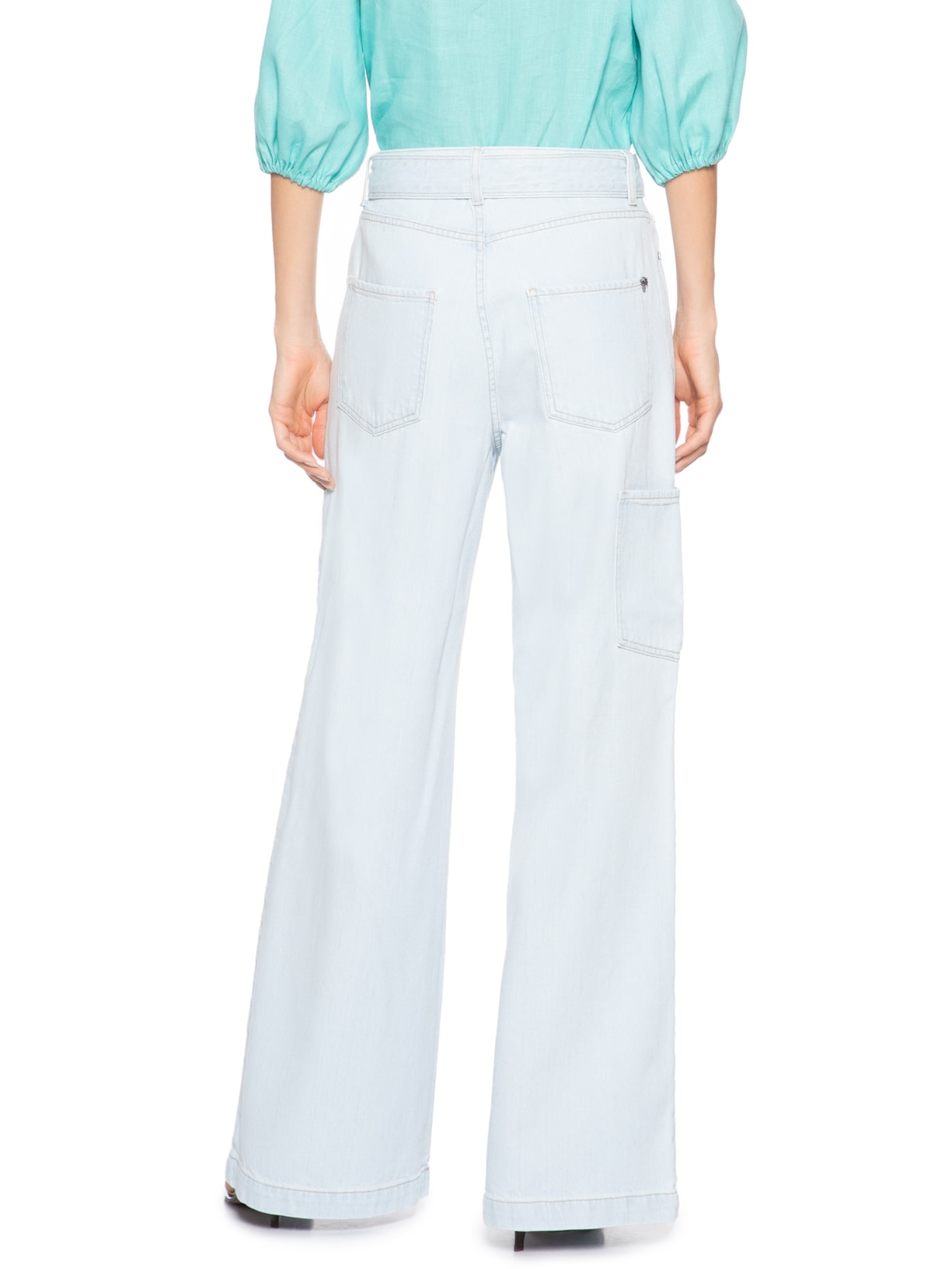 Calça Feminina Pantalona Malu Azul Le Lis