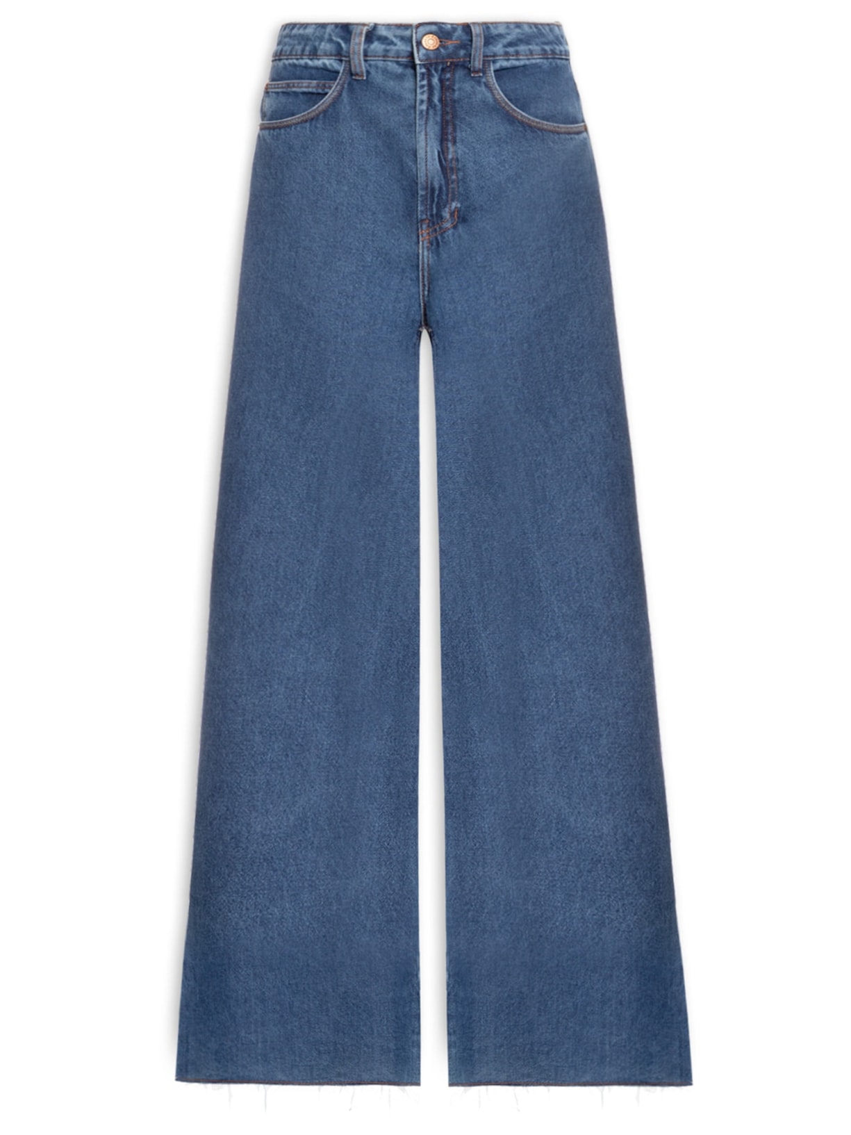 Calça Feminina Pantalona Marcada - Azul