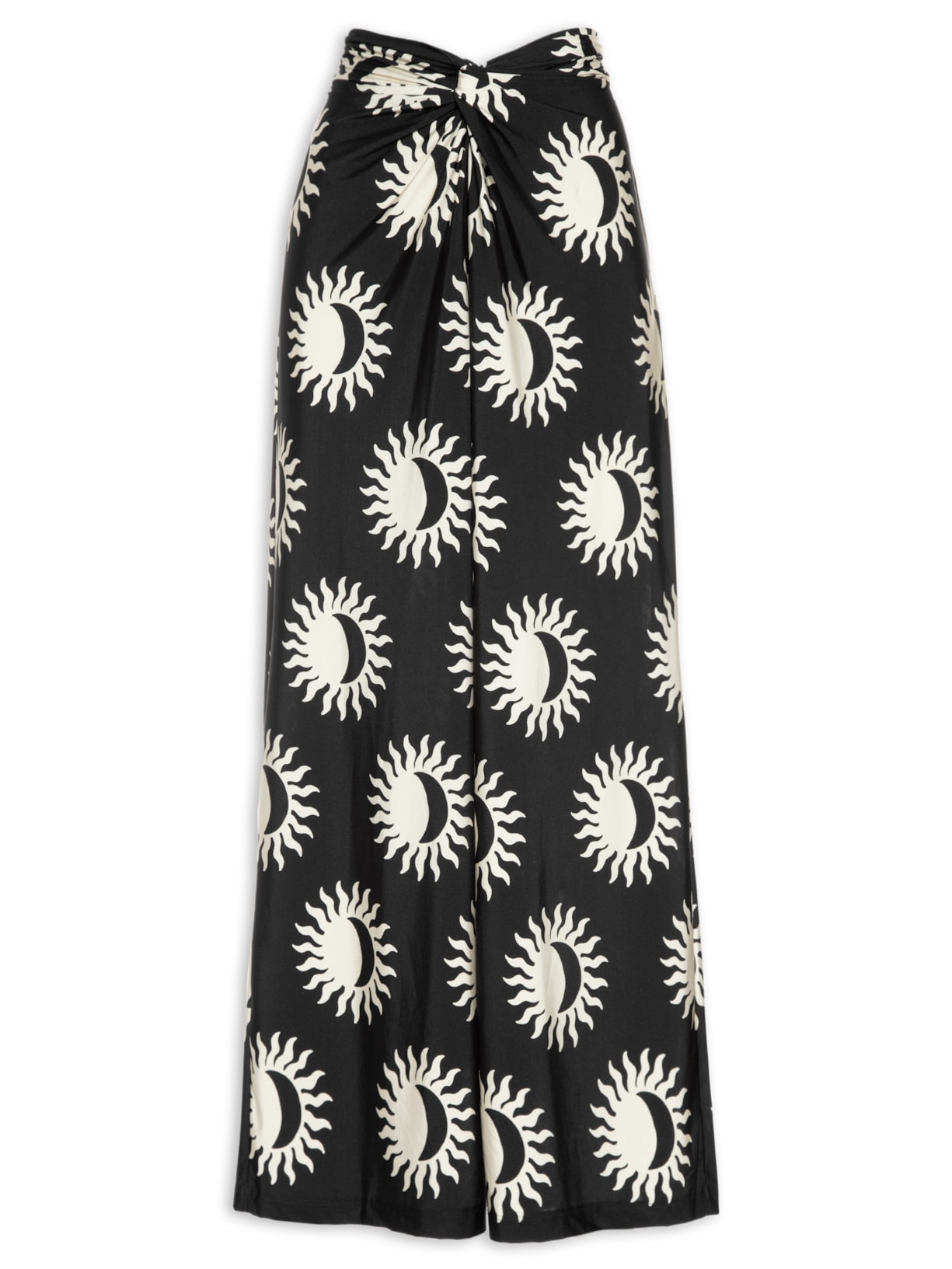 Calça Feminina Pantalona Maré De Sol - Preto