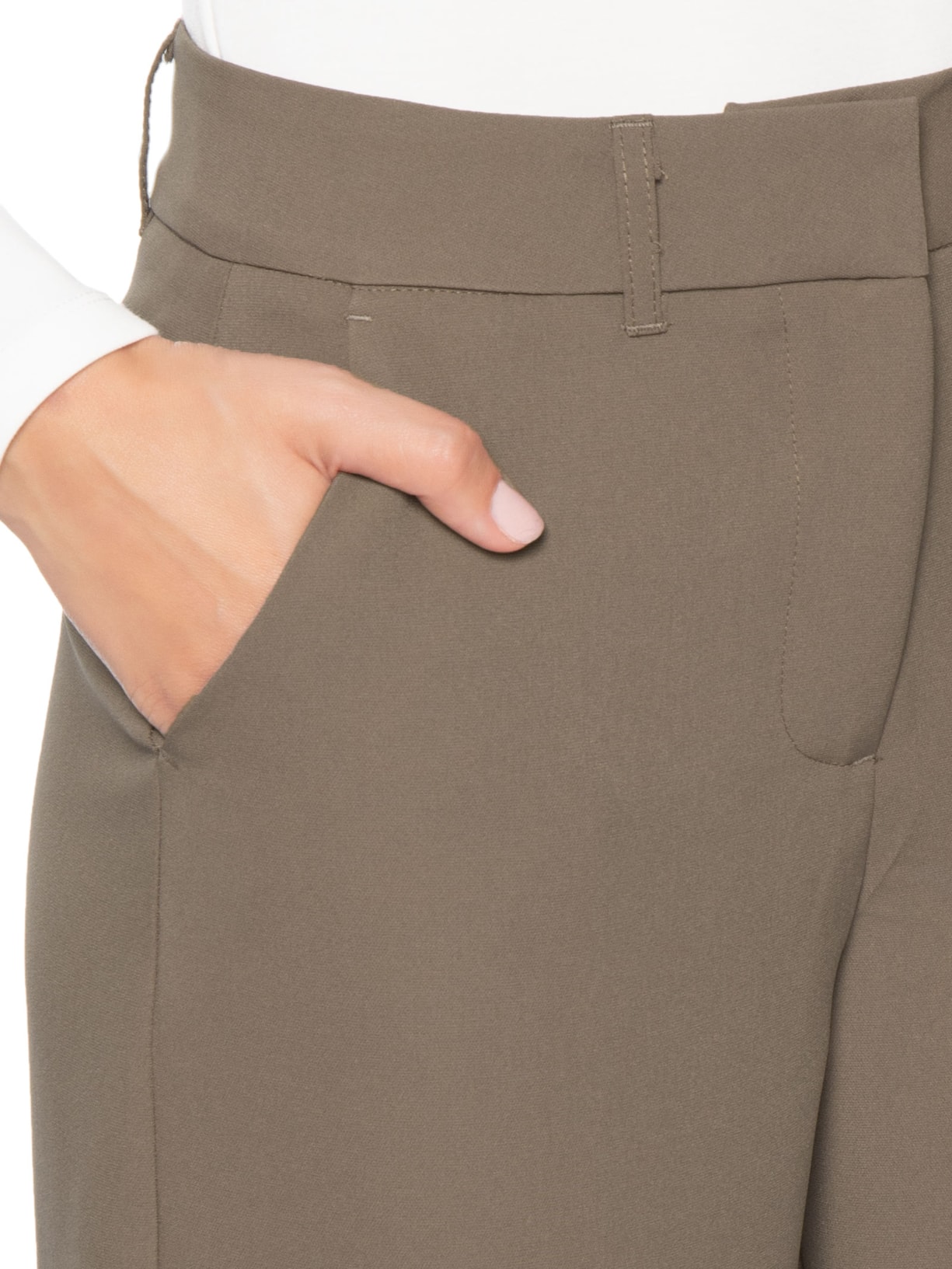 Calça Feminina Pantalona Marrom Basiq