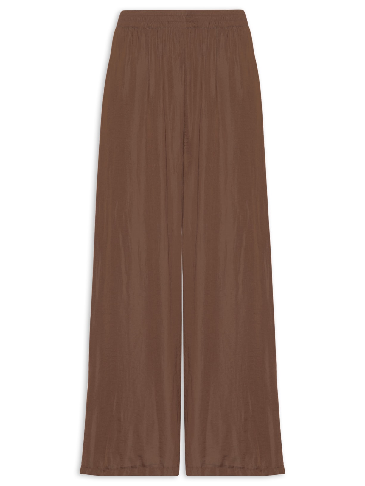 Calça Feminina Pantalona Marrom Basiq