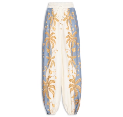 Calça Feminina Pantalona Ourinho Tropical - Branco