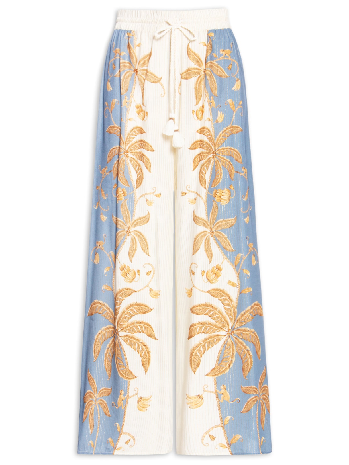 Calça Feminina Pantalona Ourinho Tropical Branco Farm