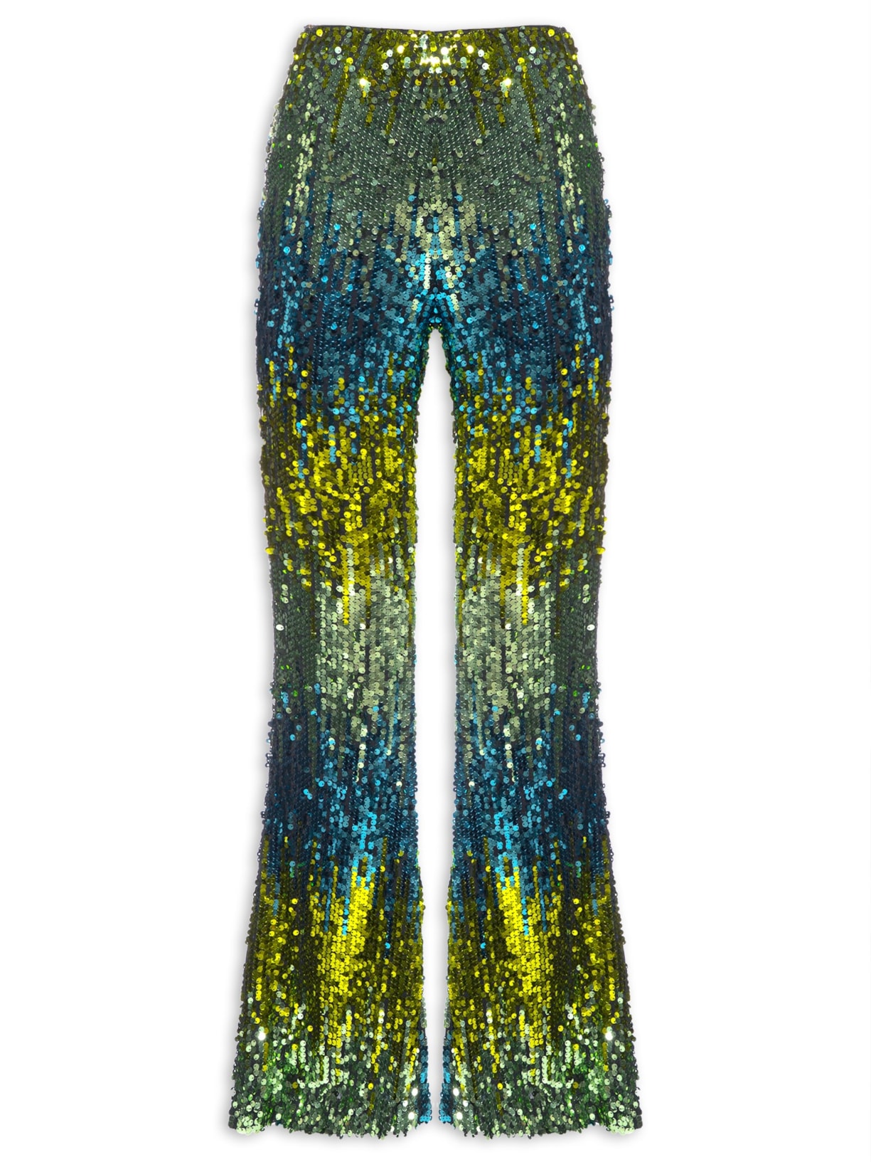 Calça Feminina Pantalona Paetê - Azul