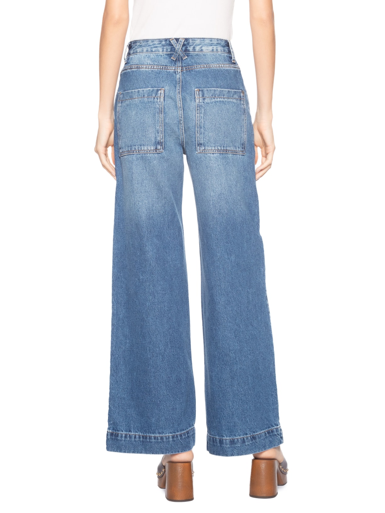 Calça Feminina Pantalona Paloma Azul Le Lis