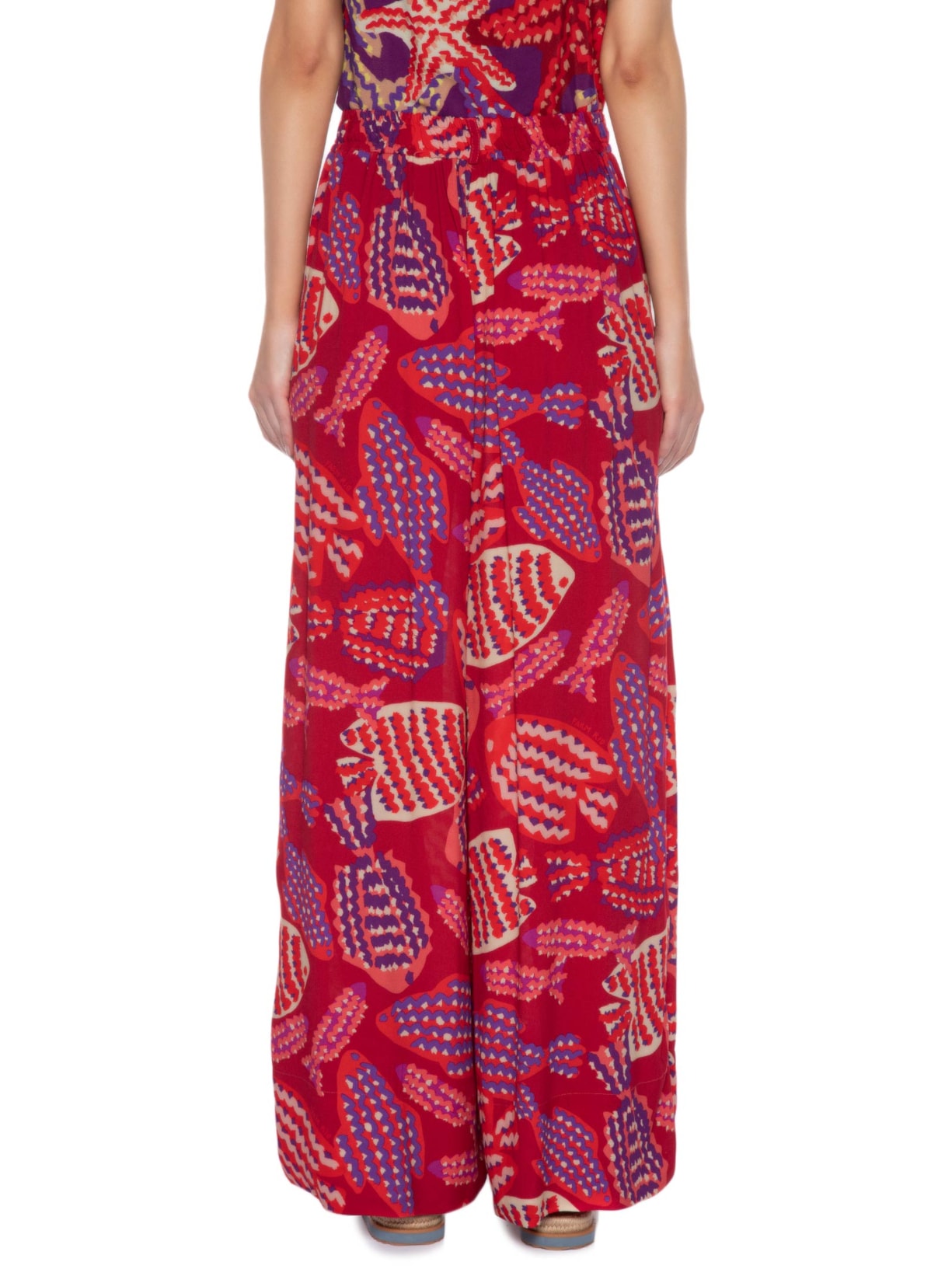 Calça Feminina Pantalona Peixin Vermelho Farm