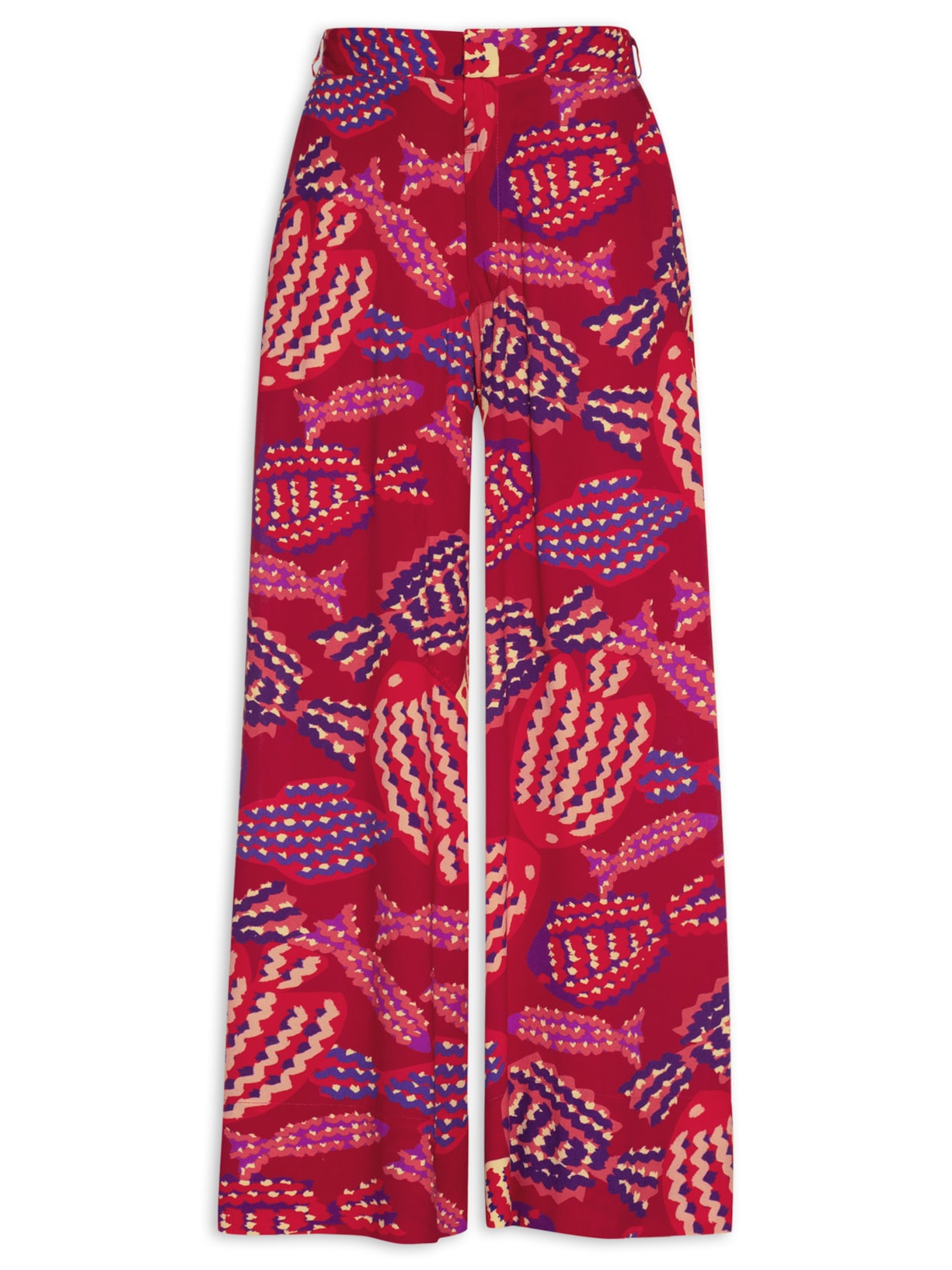 Calça Feminina Pantalona Peixin Vermelho Farm