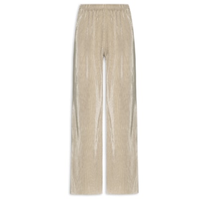Calça Feminina Pantalona Plissada - Bege