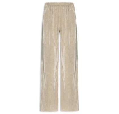 Calça Feminina Pantalona Plissada - Bege