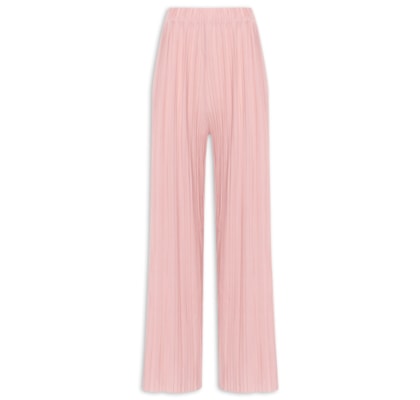 Calça Feminina Pantalona Plissada - Rosa