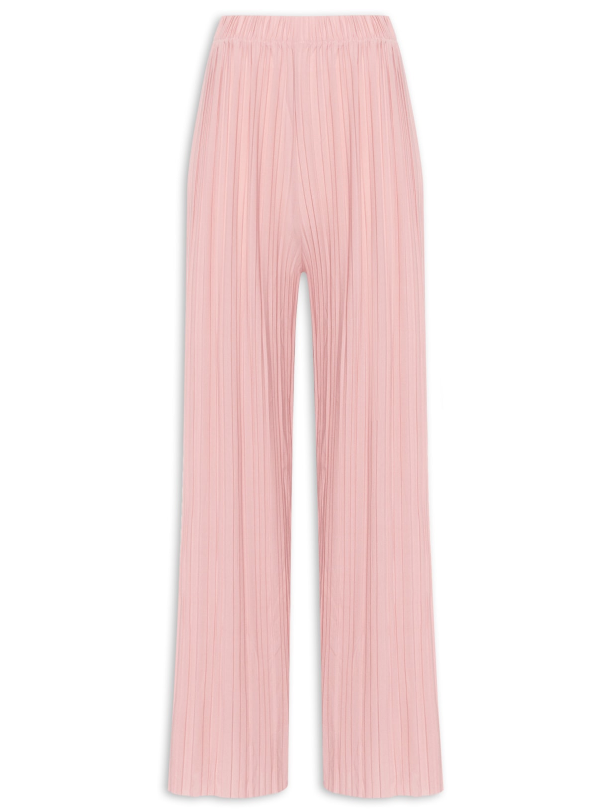 Calça Feminina Pantalona Plissada - Rosa