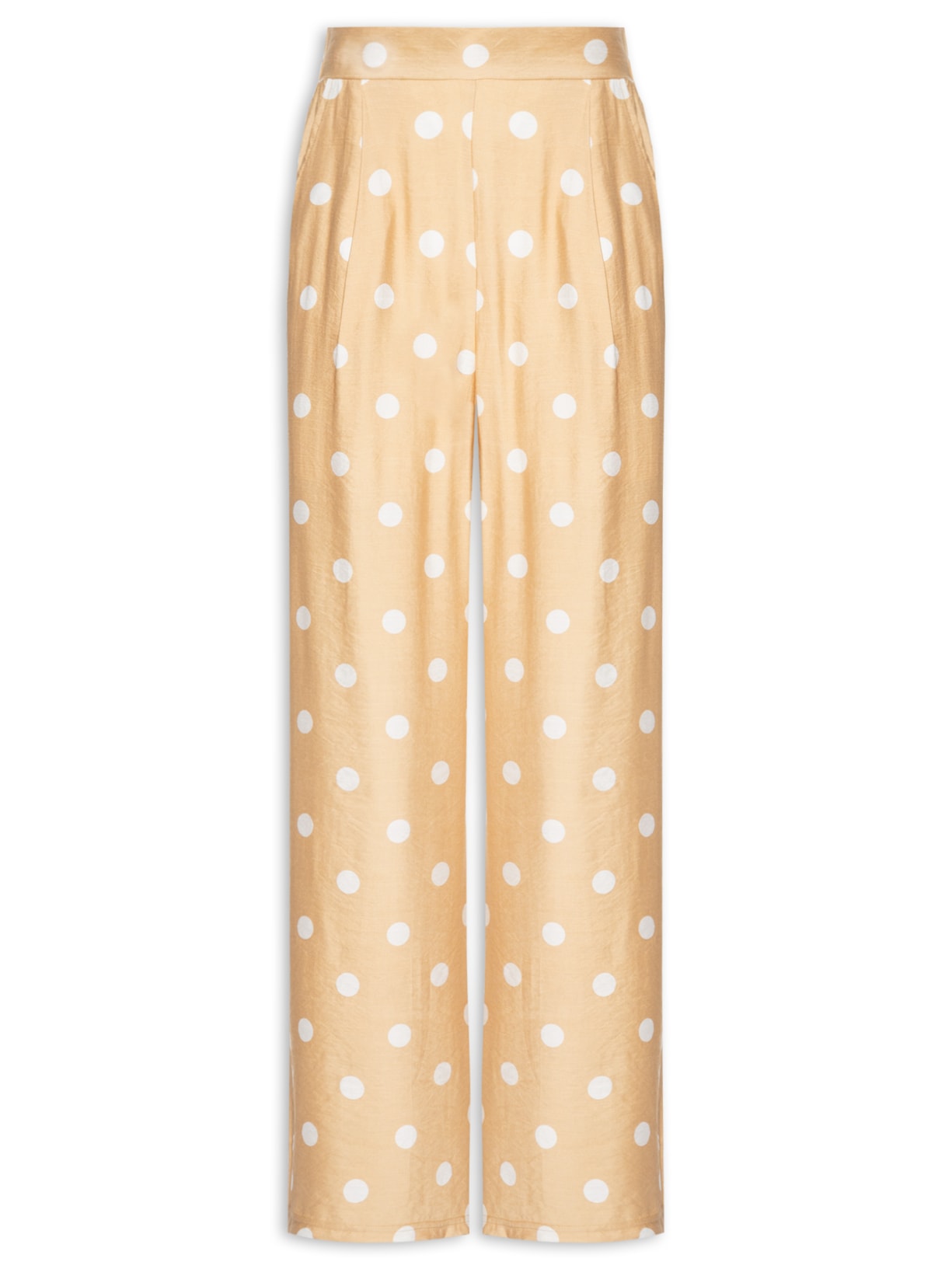 Calça Feminina Pantalona Poá - Bege