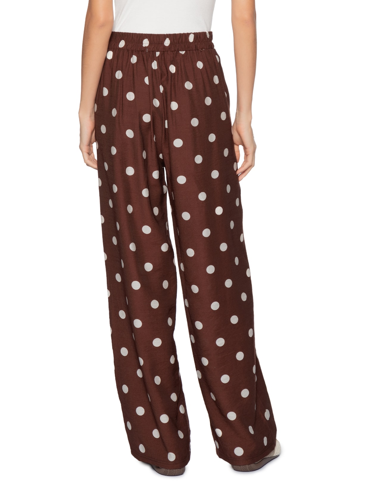 Calça Feminina Pantalona Poá - Marrom by MARKET 33