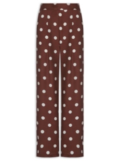Calça Feminina Pantalona Poá - Marrom by MARKET 33