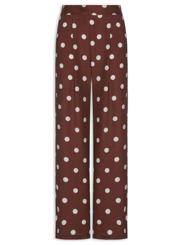 Calça Feminina Pantalona Poá - Marrom by MARKET 33