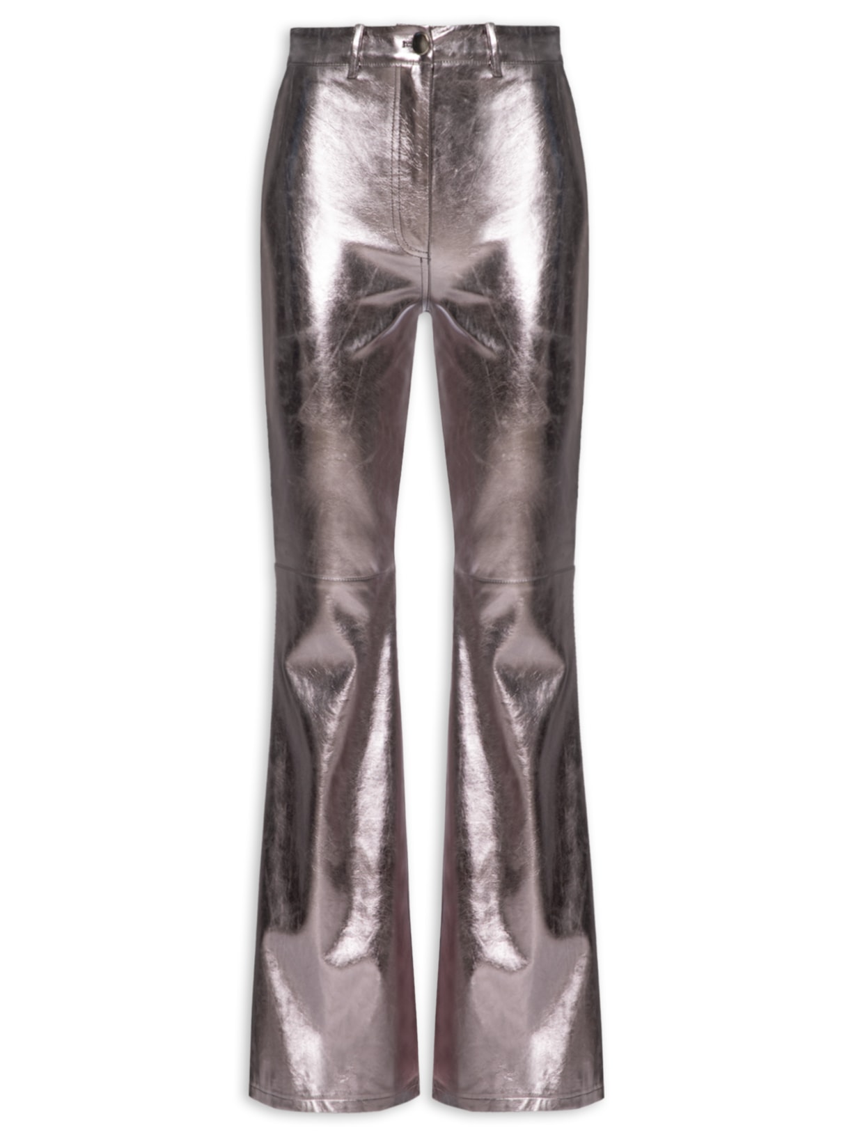 Calça Feminina Pantalona - Prata