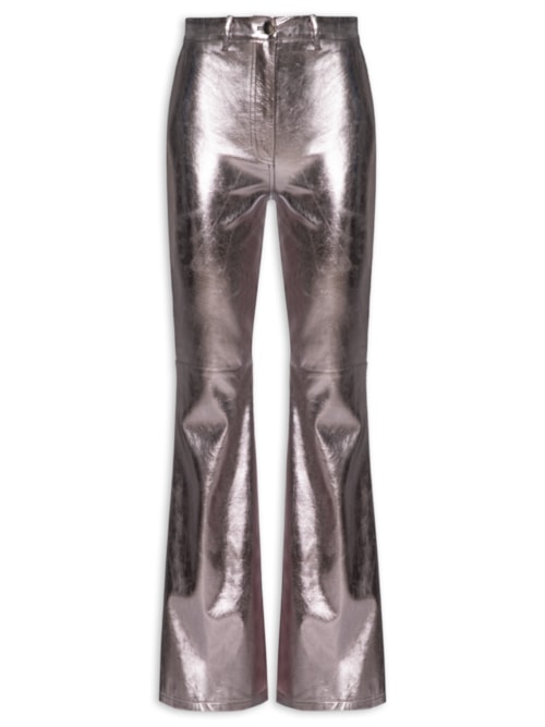 Calça Feminina Pantalona - Prata