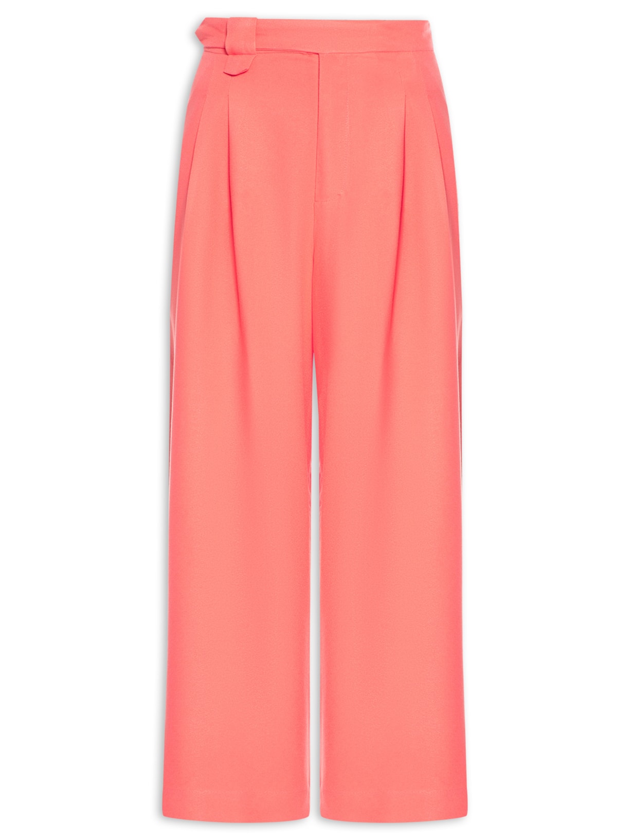 Calça Feminina Pantalona Pregas Rosa Farm