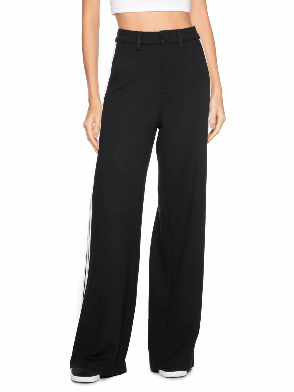 Calça Feminina Pantalona Preto Forum + Adidas