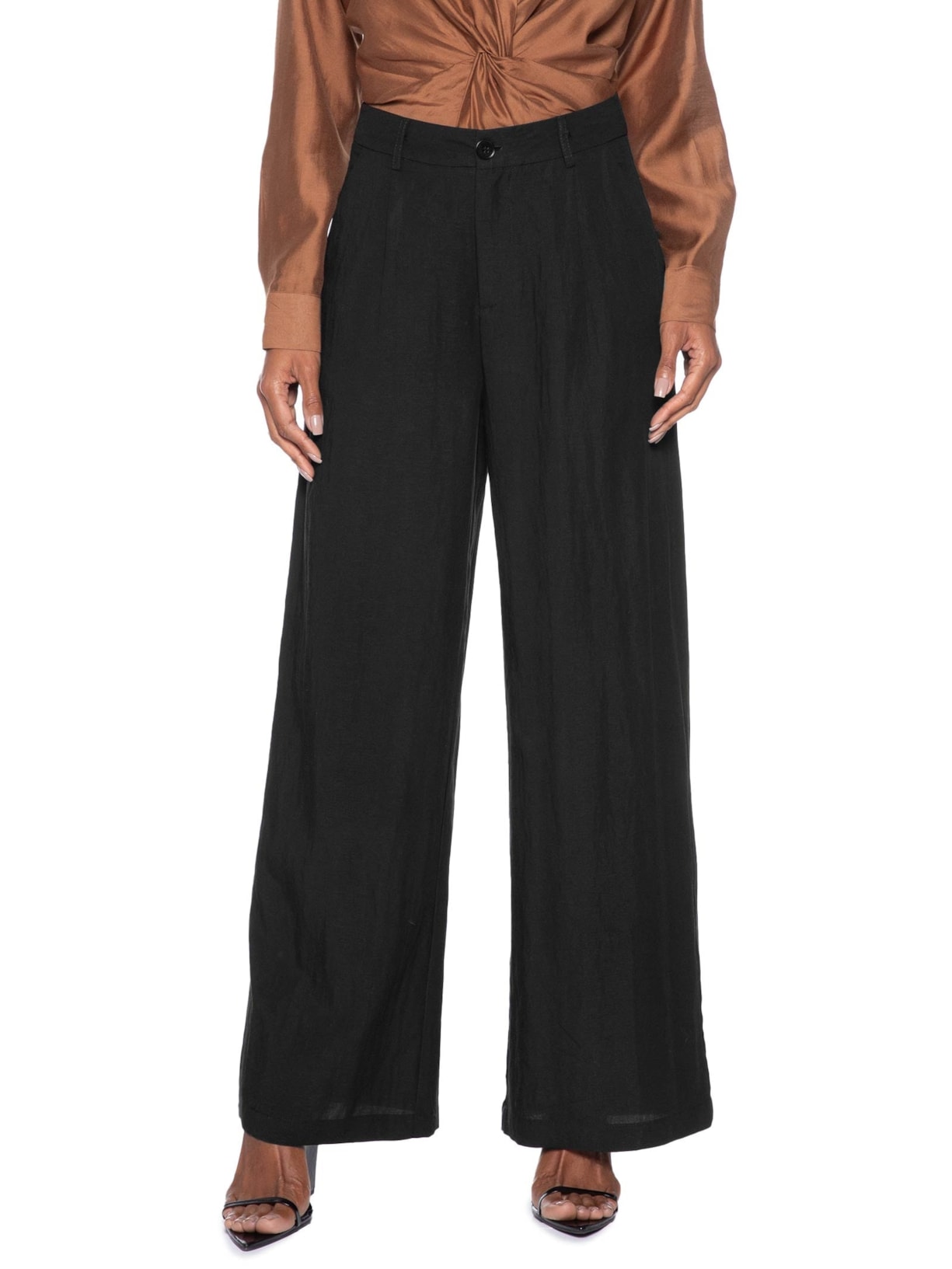 Calça Feminina Pantalona Preto '2Essential