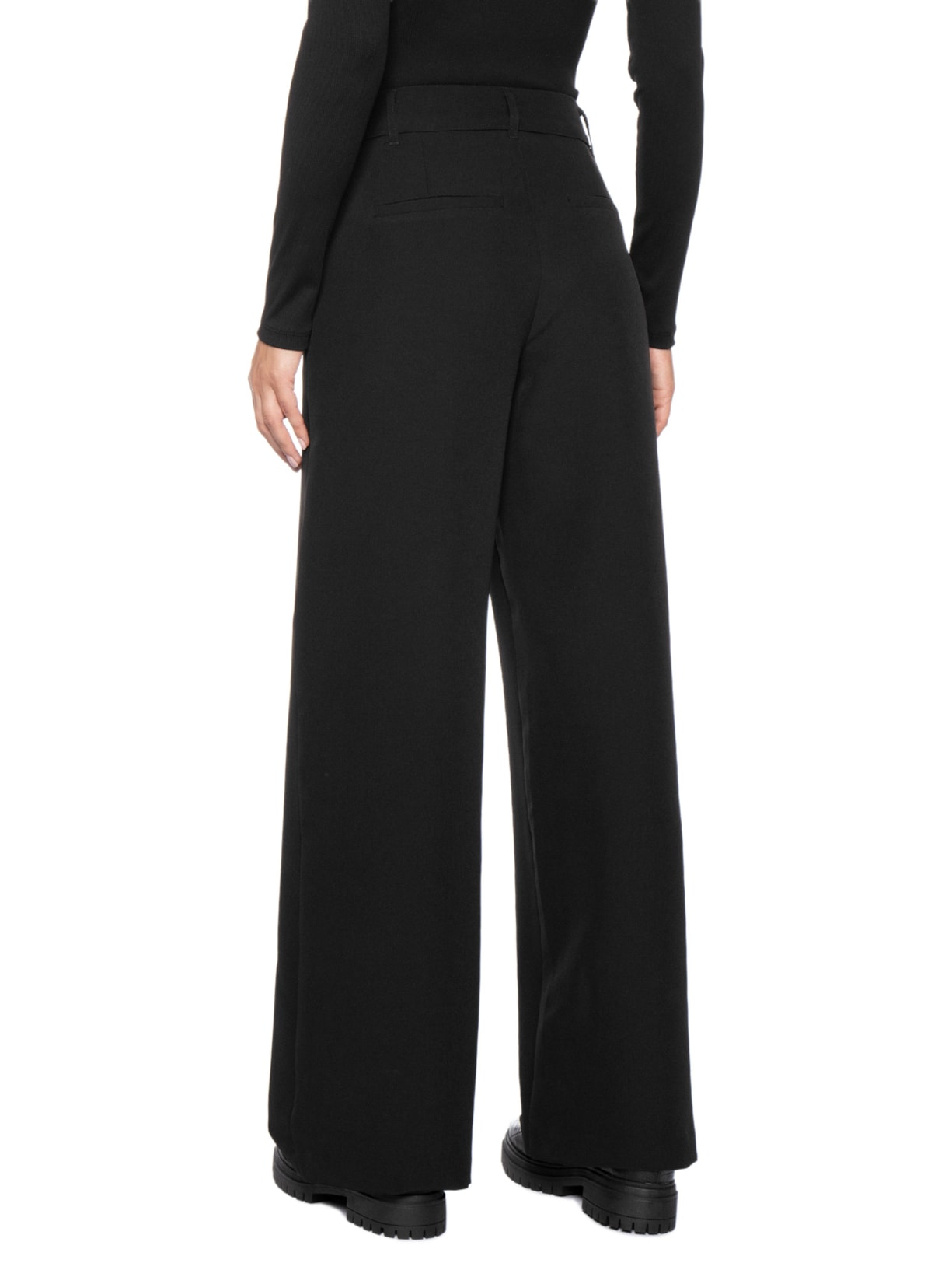Calça Feminina Pantalona Preto Basiq