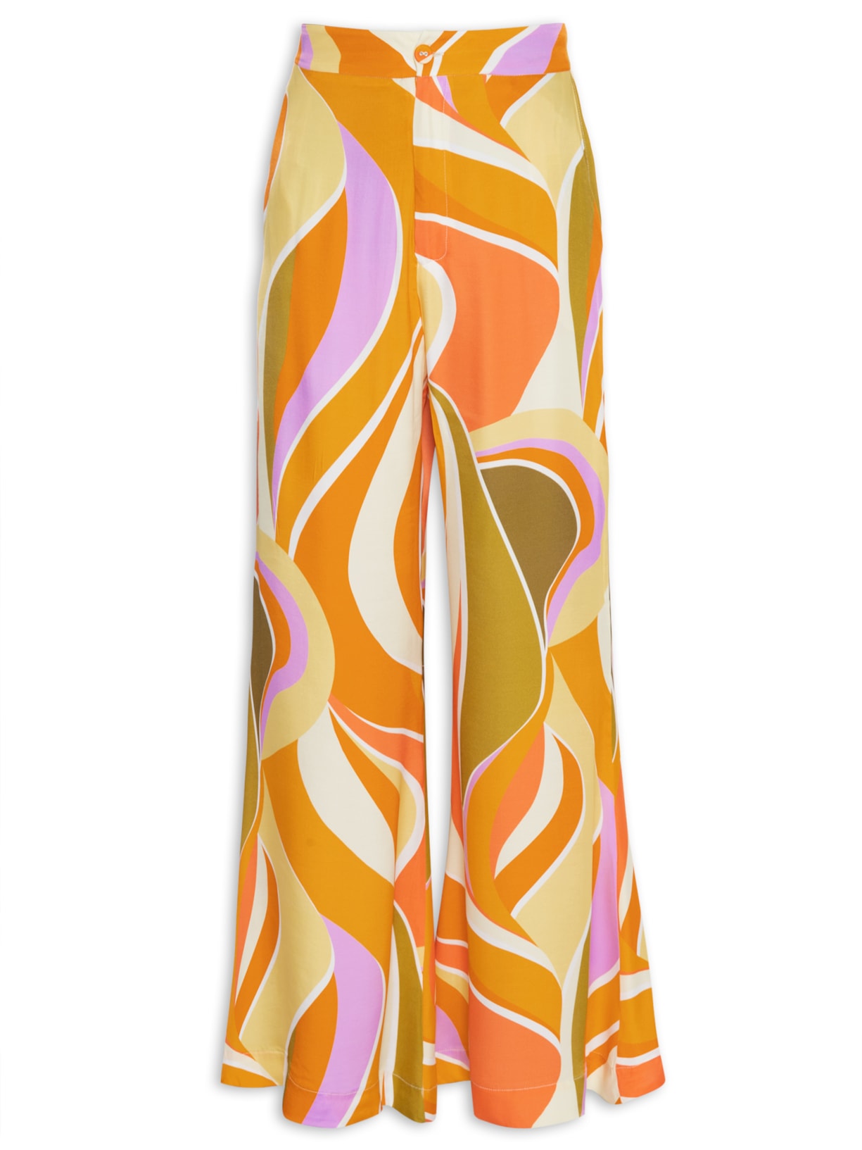 Calça Feminina Pantalona Que Onda - Amarelo