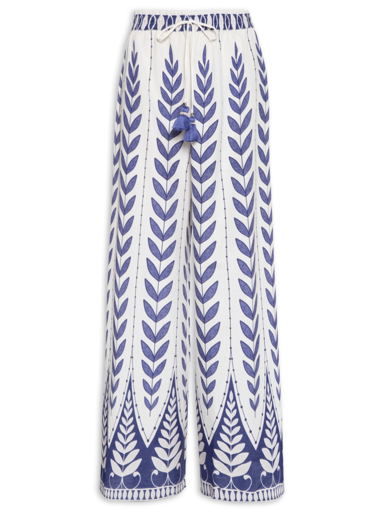 Calça Feminina Pantalona Samambaia - Azul