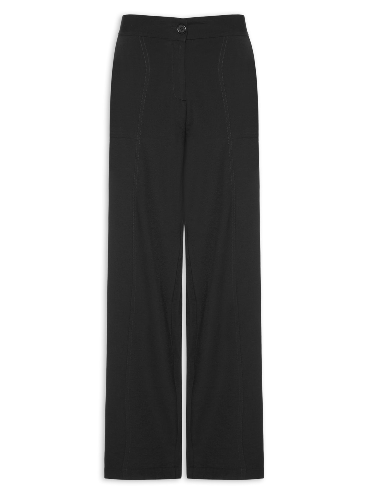 Calça Feminina Pantalona Social Preto Basiq