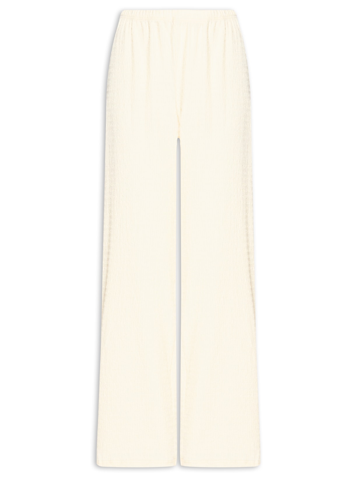 Calça Feminina Pantalona Texturizada Amarelo '2Essential