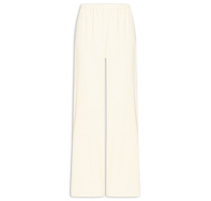 Calça Feminina Pantalona Texturizada - Amarelo