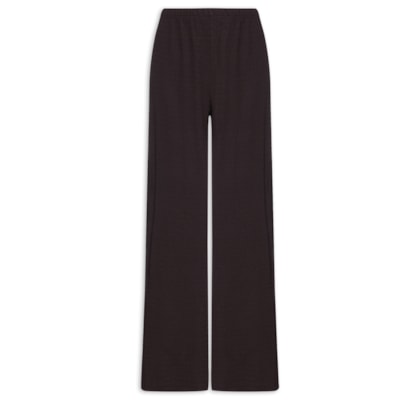 Calça Feminina Pantalona Texturizada - Marrom