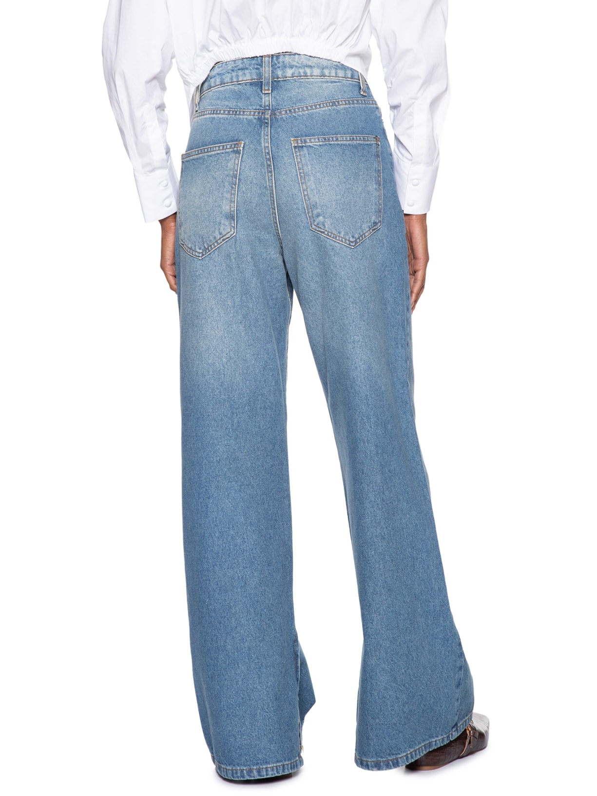 Calça Feminina Pantalona Thaline Azul Le Lis