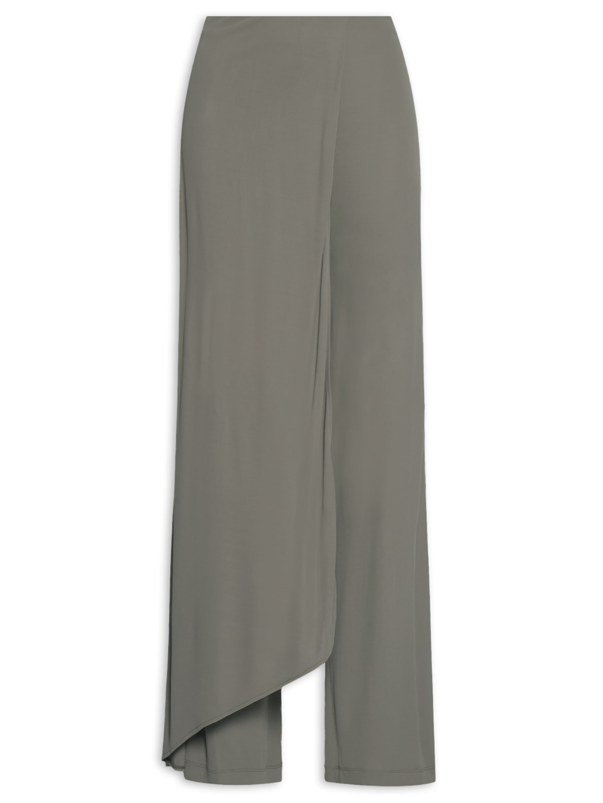 Calça Feminina Pantalona Transpasse Marrom Maria Filó