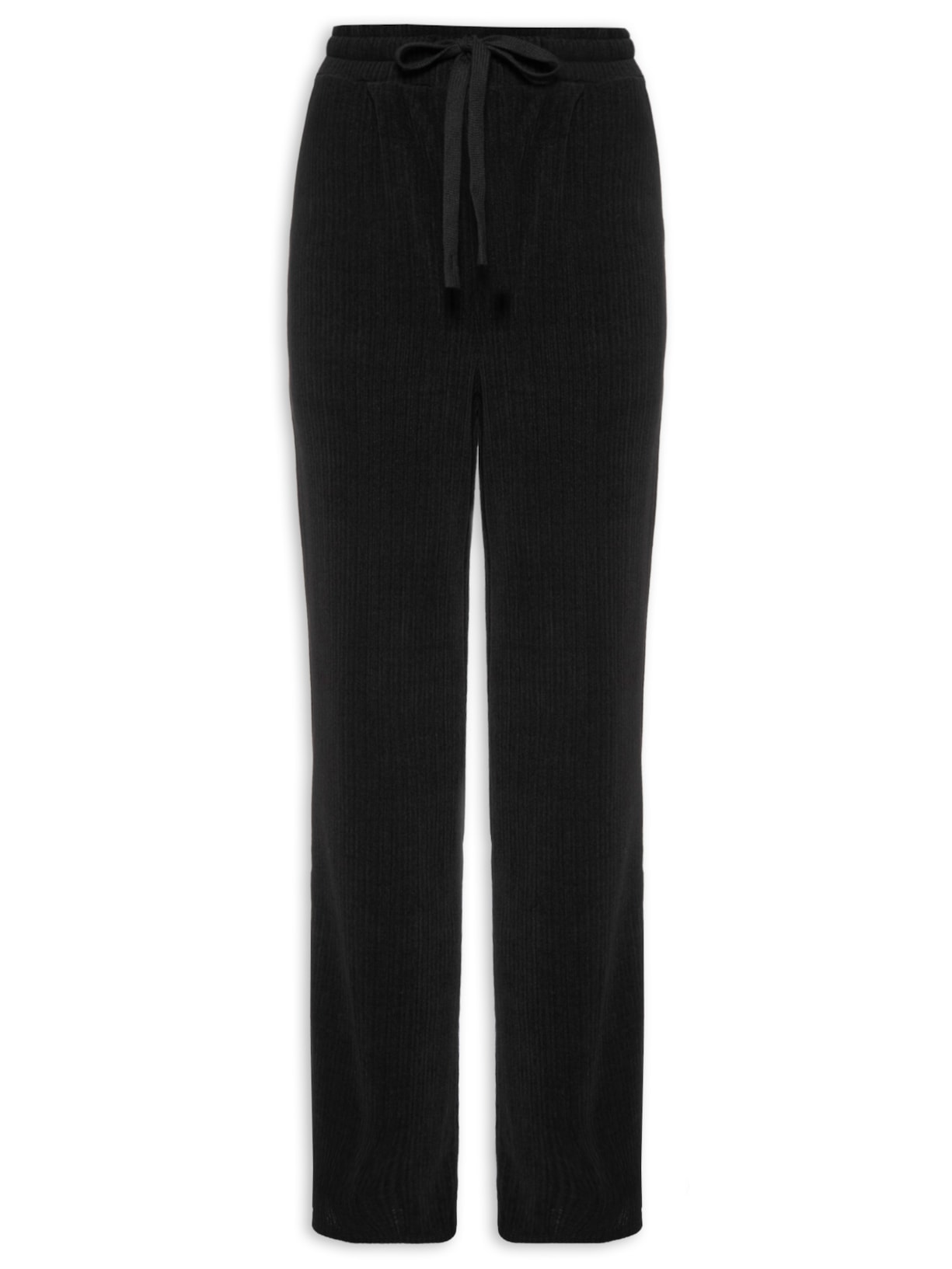 Calça Feminina Pantalona Veludo - Preto