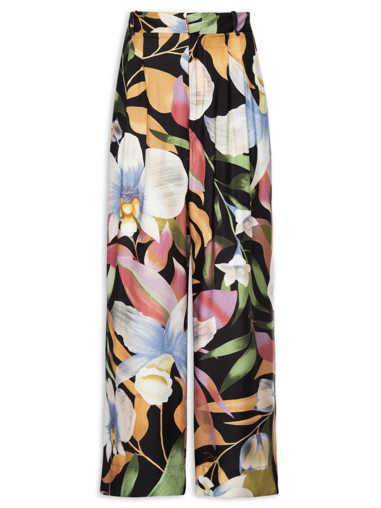 Calça Feminina Pantalona Vento de Flor – Preto Farm