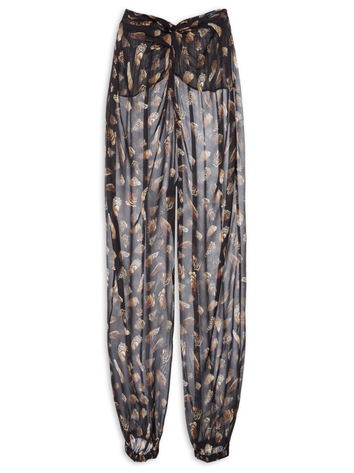 Calça Feminina Pareô Conchas Resort - Preto