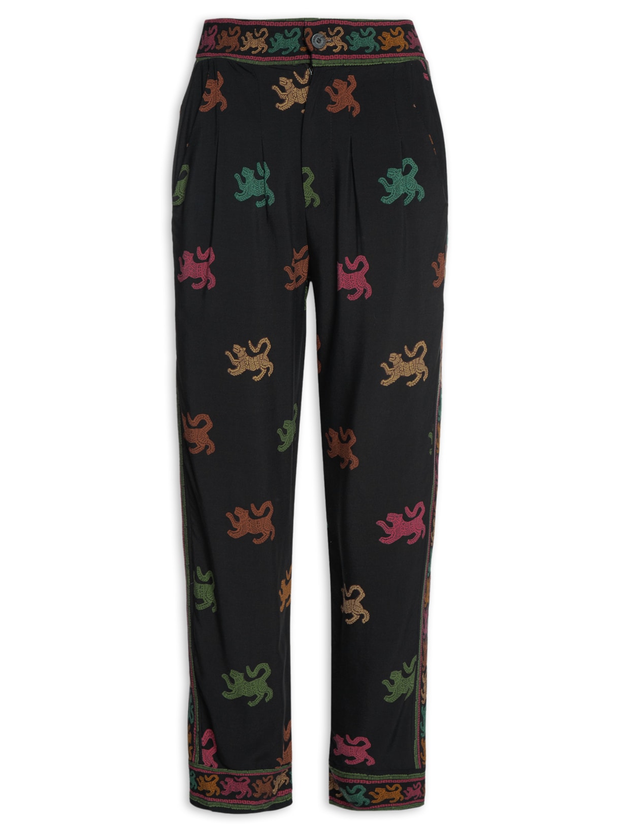 Calça Feminina Pasadena De Onça - Marrom