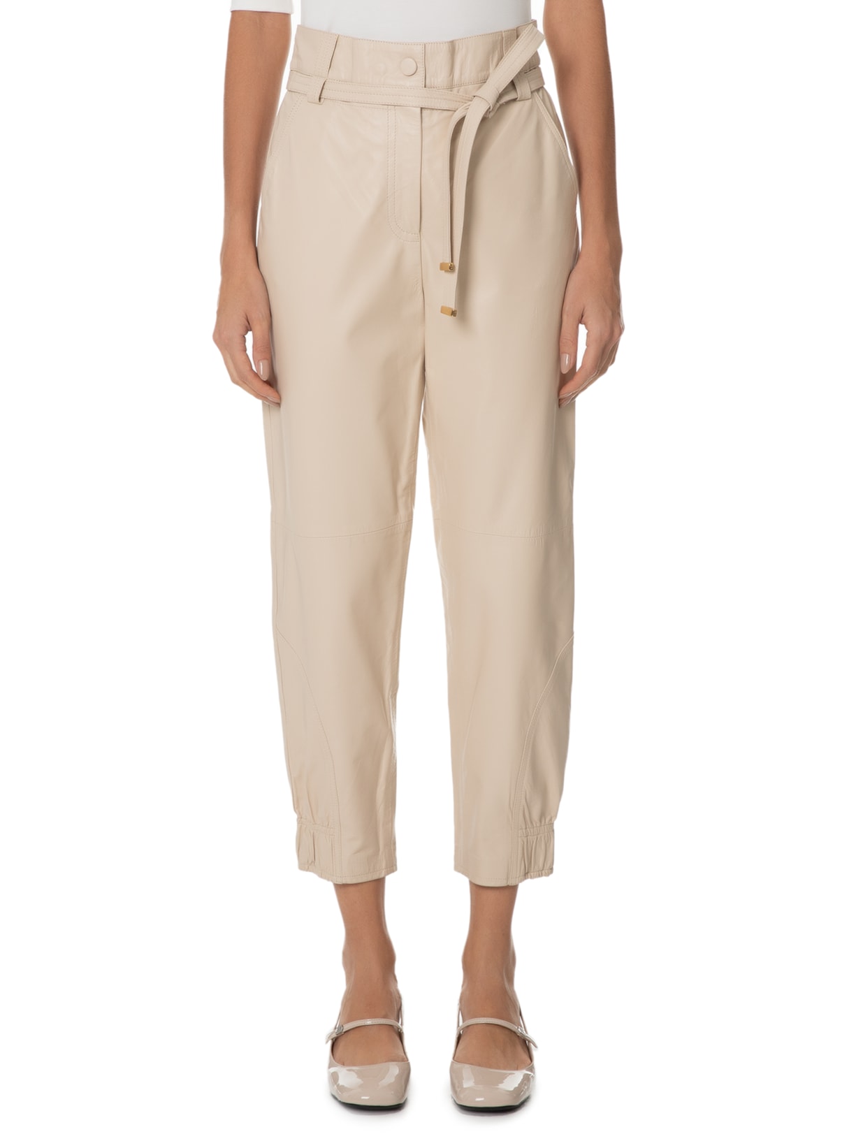 Calça Feminina Paty I Couro Bege Le Lis