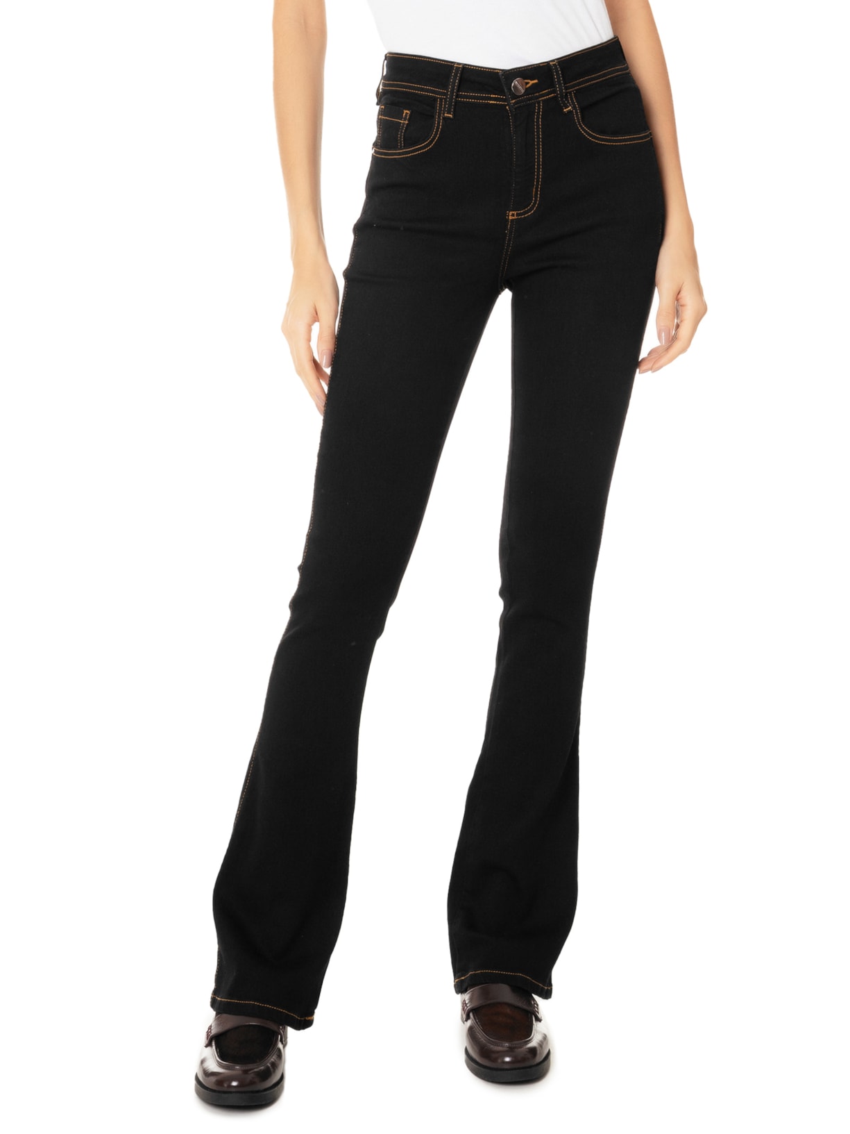 Calça Feminina Paula Bootcut II Preto Le Lis