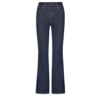 Calça Feminina Paula Flare Escura - Azul