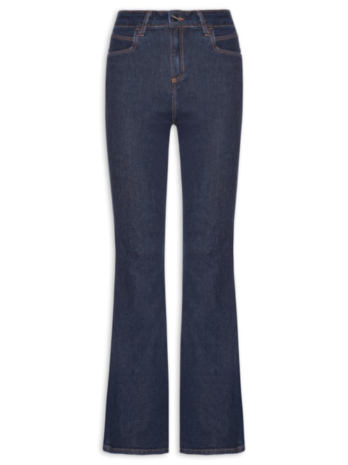 Calça Feminina Paula Flare Escura - Azul