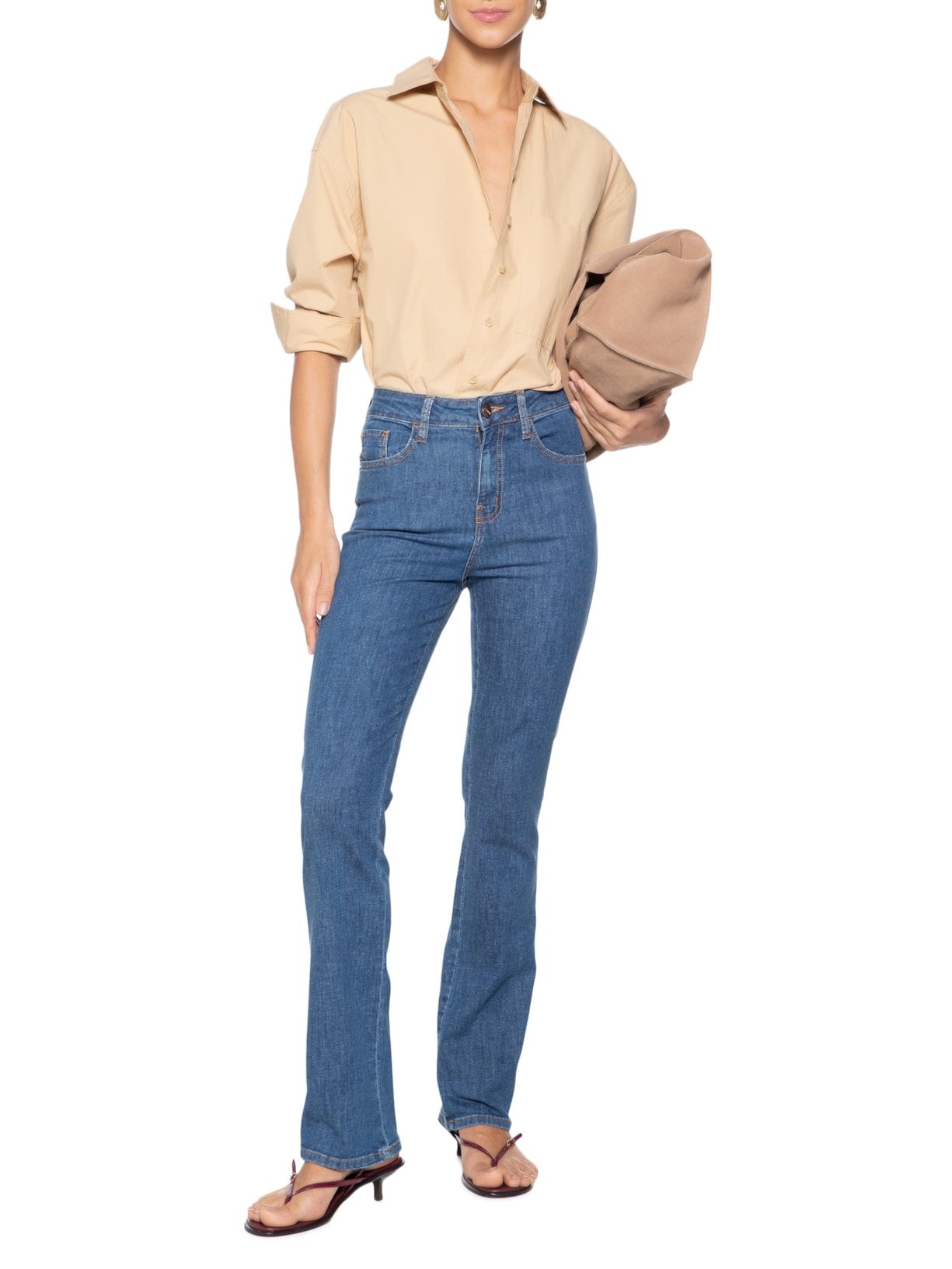 Calça Feminina Paula Reta Azul Le Lis