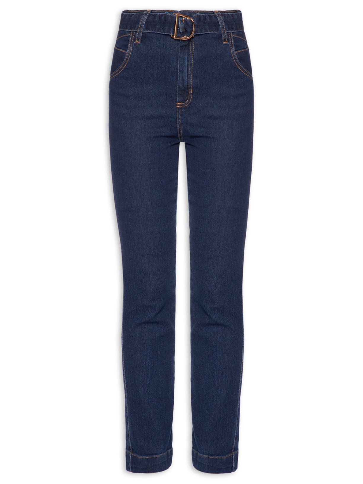 Calça Feminina Paula Reta Cinto - Azul