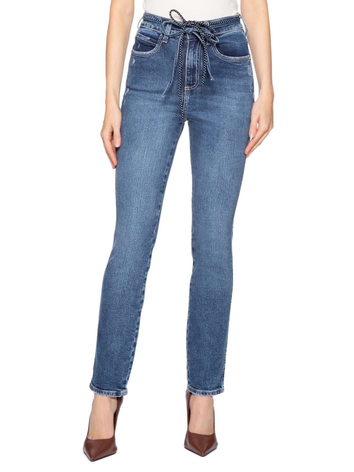 Calça Feminina Paula Reta Cordões – Azul Le Lis
