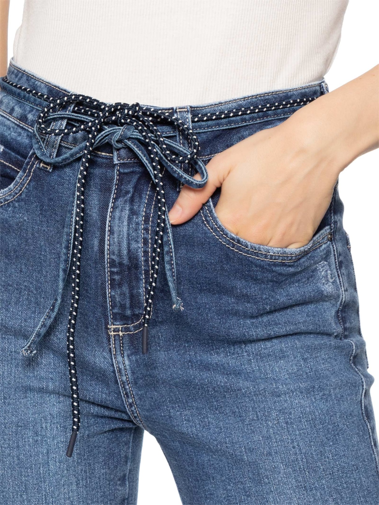 Calça Feminina Paula Reta Cordões – Azul Le Lis