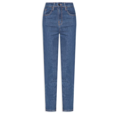 Calça Feminina Paula Reta Curta - Azul