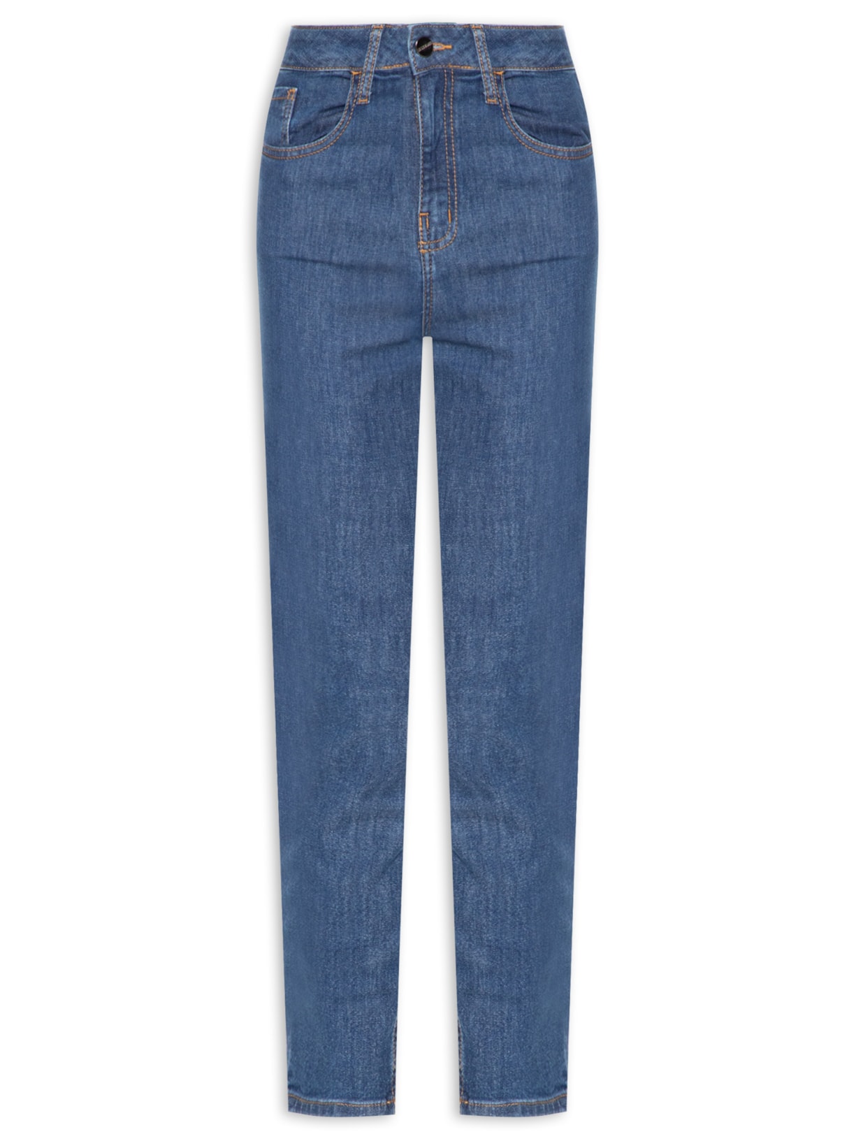 Calça Feminina Paula Reta Curta - Azul