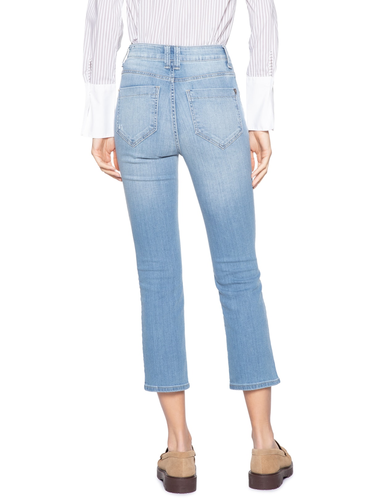 Calça Feminina Paula Reta Curta Azul Le Lis